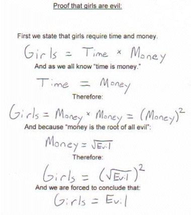 Girls are evil!